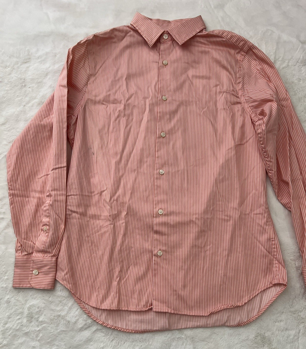 Banana Republic Pink Striped Button Shirt Men Size S Classic Fit Cotton